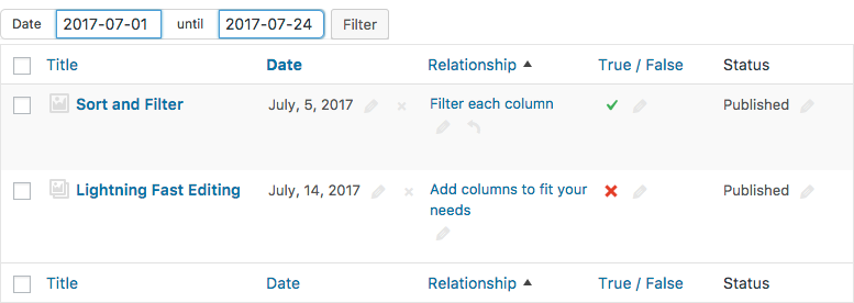 Ranged filtering for Custom Fields