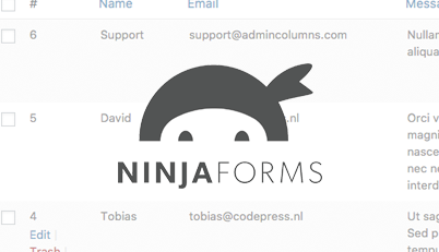 Ninja Forms Integration for Admin Columns Ninja Forms Integration for Admin Columns