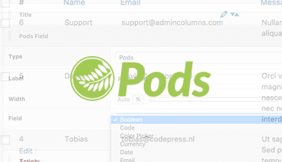 Pods Integration for Admin Columns Pods Integration for Admin Columns