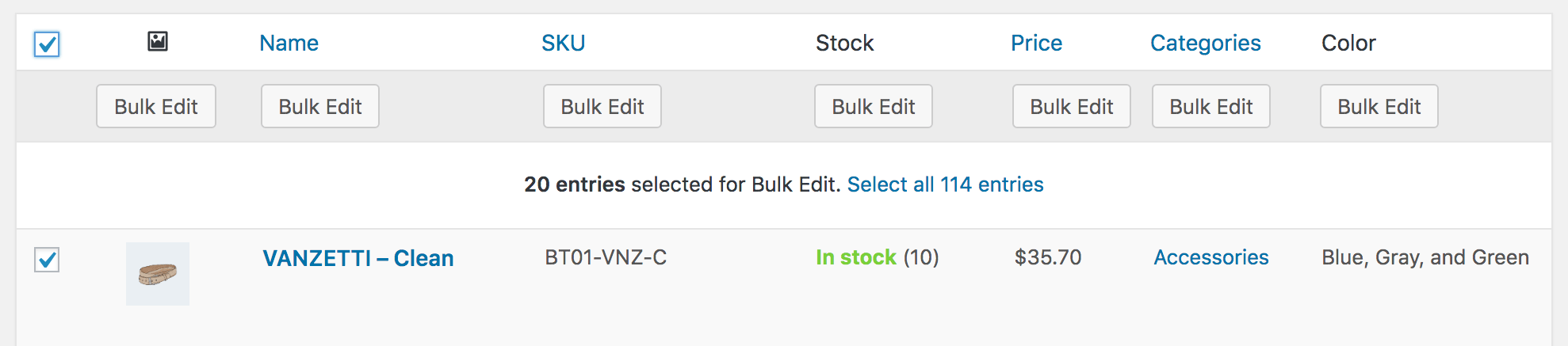 WooCommerce Product Bulk Edit Product Properties