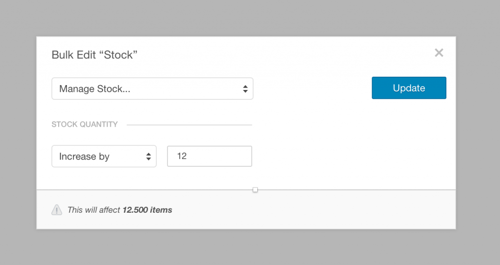 WooCommerce Bulk Edit Stock