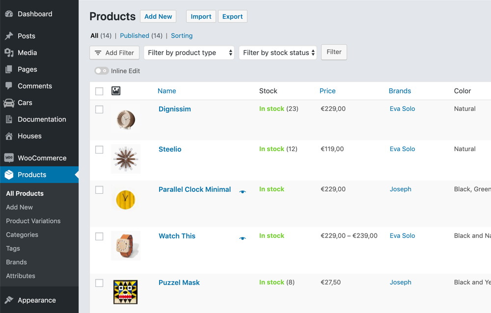 Customize the WooCommerce Products list table by adding your own columns using Admin Columns Pro