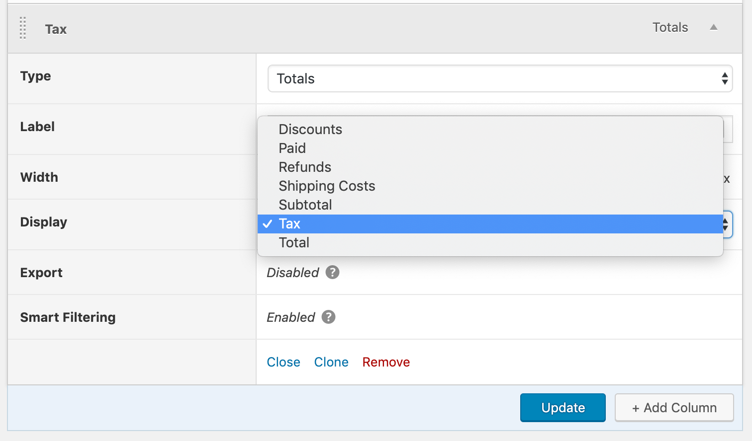 WooCommerce Tax Total column for the Orders list table