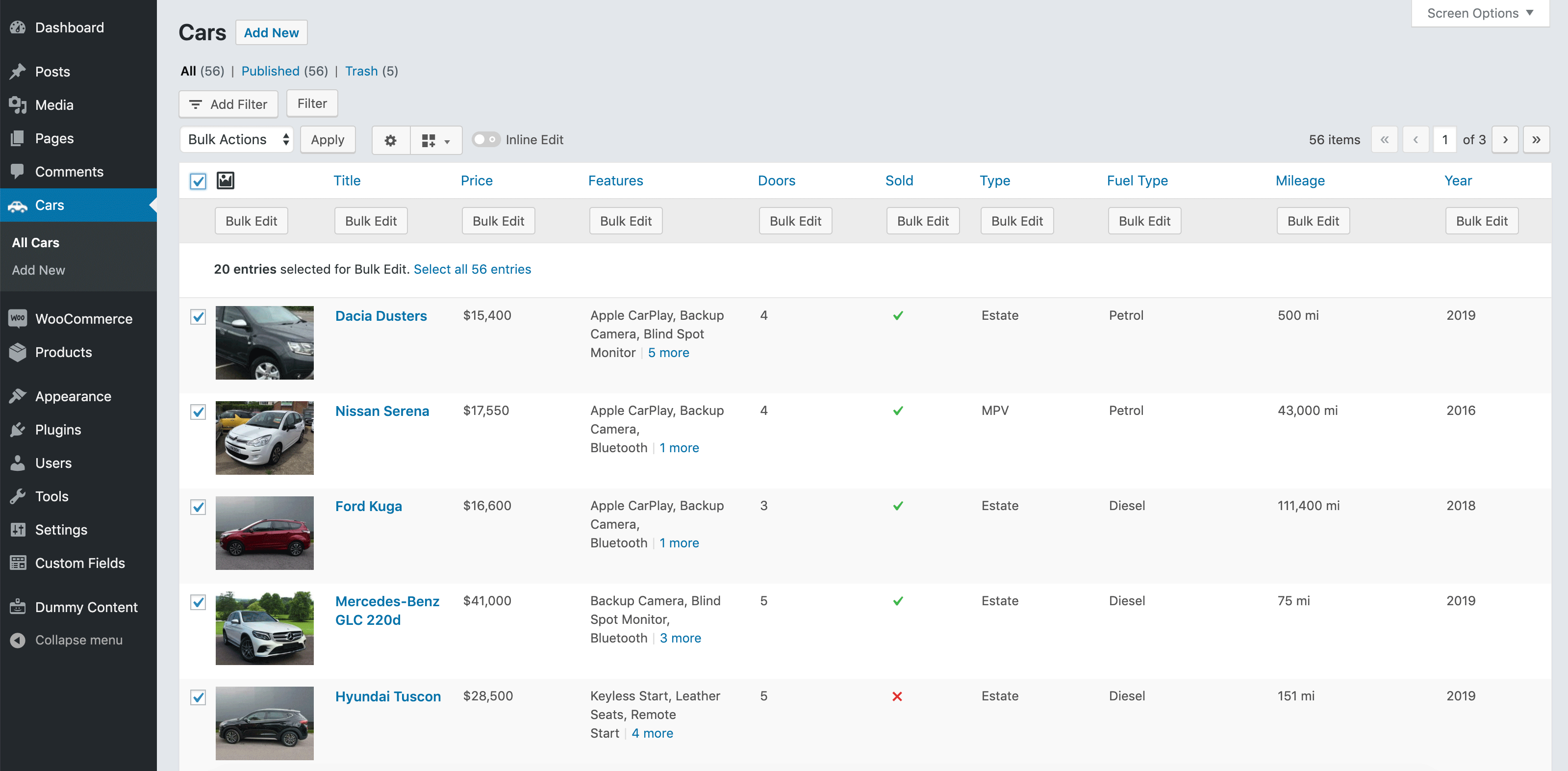 Bulk Edit Any Content From The WordPress List Table Admin Columns Pro