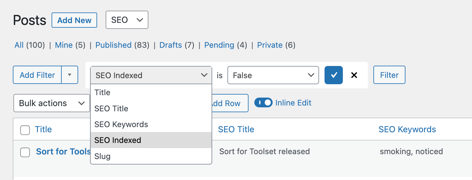 Adding filters in Admin Columns Pro