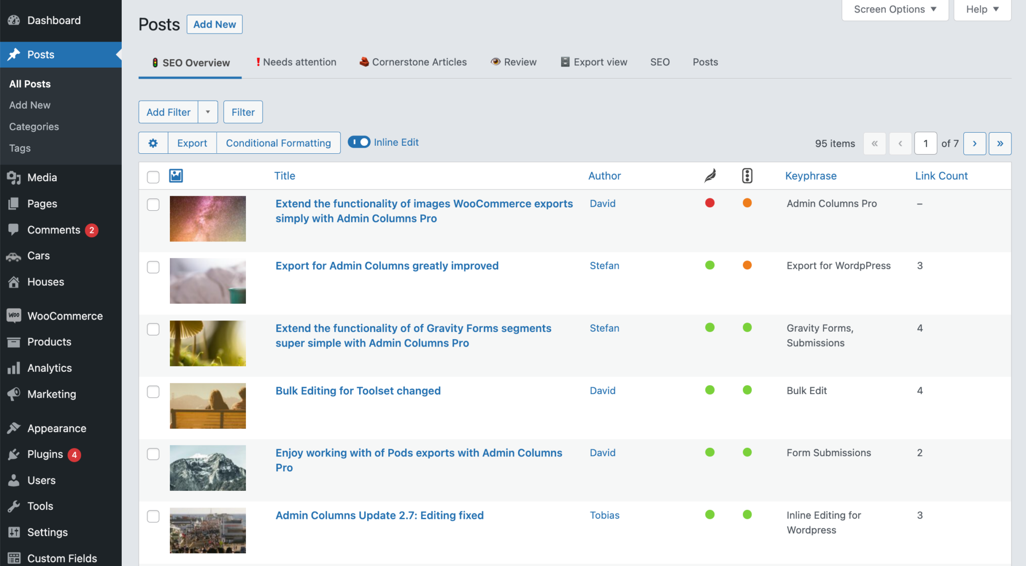 Table Views: Create multiple views for any WordPress list table - Admin ...