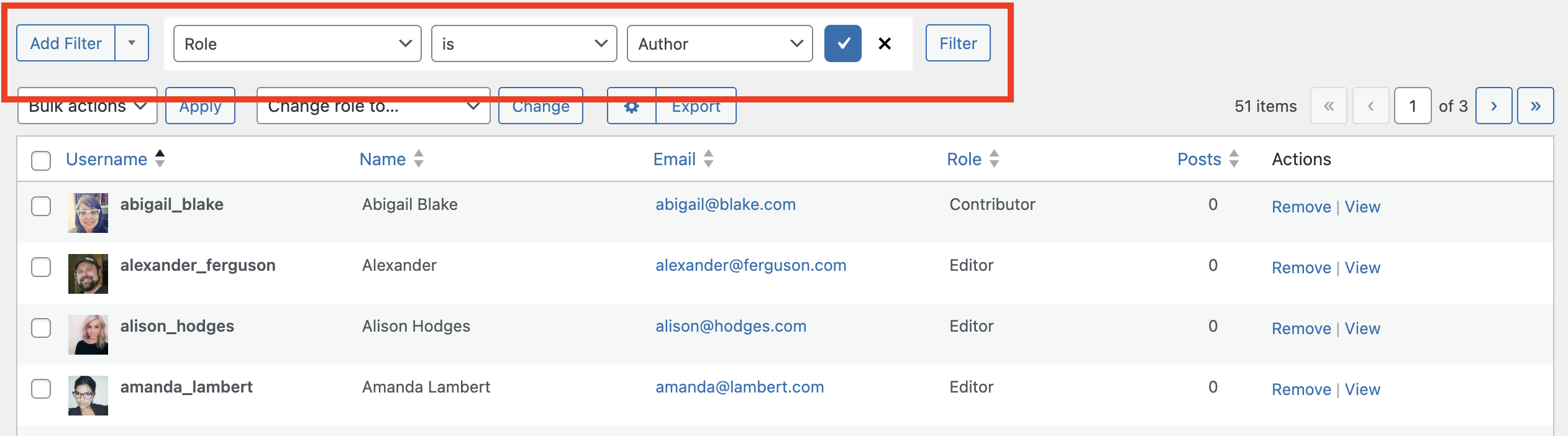 Adding a smart filter to sort your users