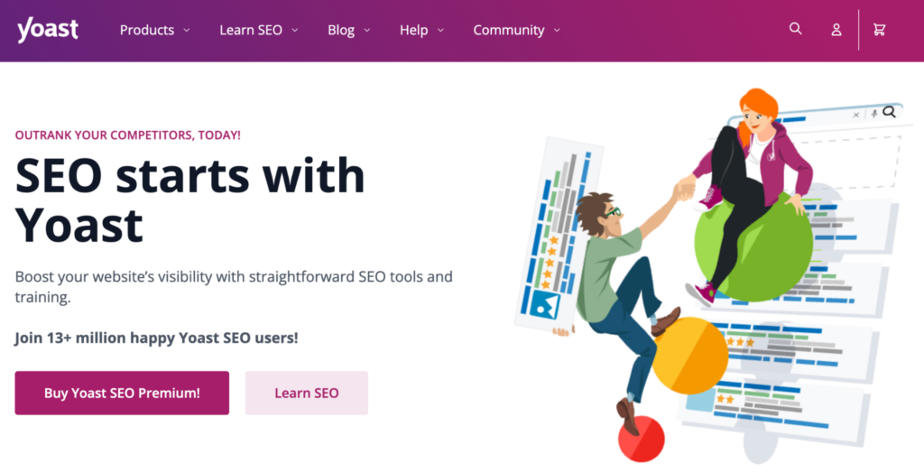 Yoast SEO landing page.