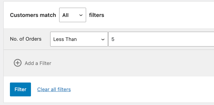 Advanced filters example