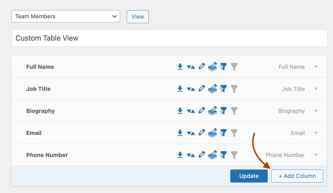 16 – Adding a new column to a table view