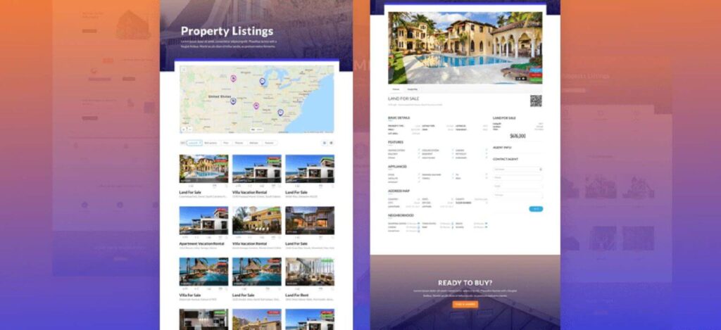 Divi demo site for real estate