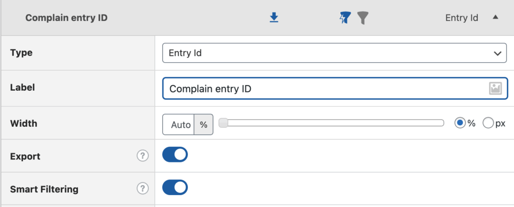 20 – Changing the column label