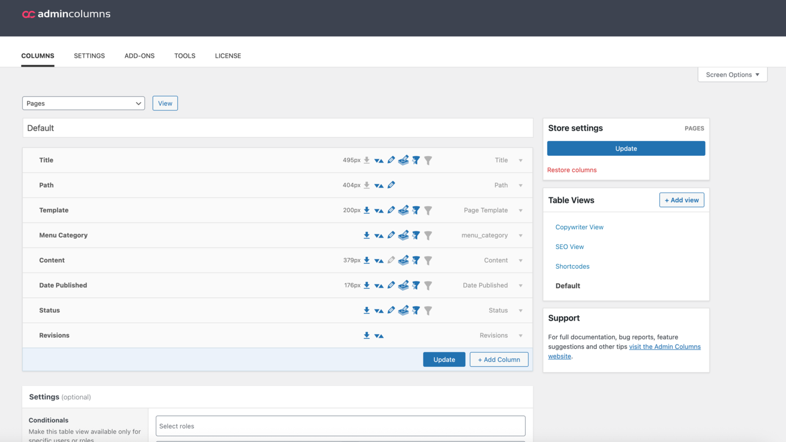 Current interface