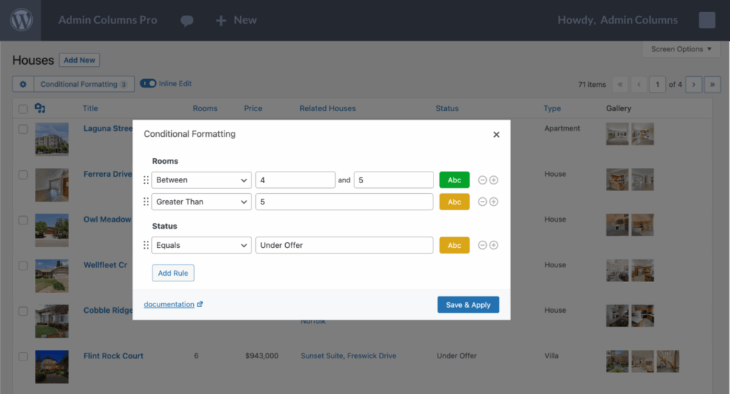 24 - Conditional formatting in Admin Columns