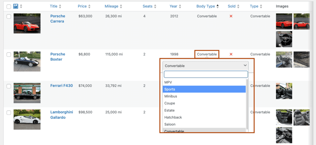 3 – Inline editing a custom field with Admin Columns
