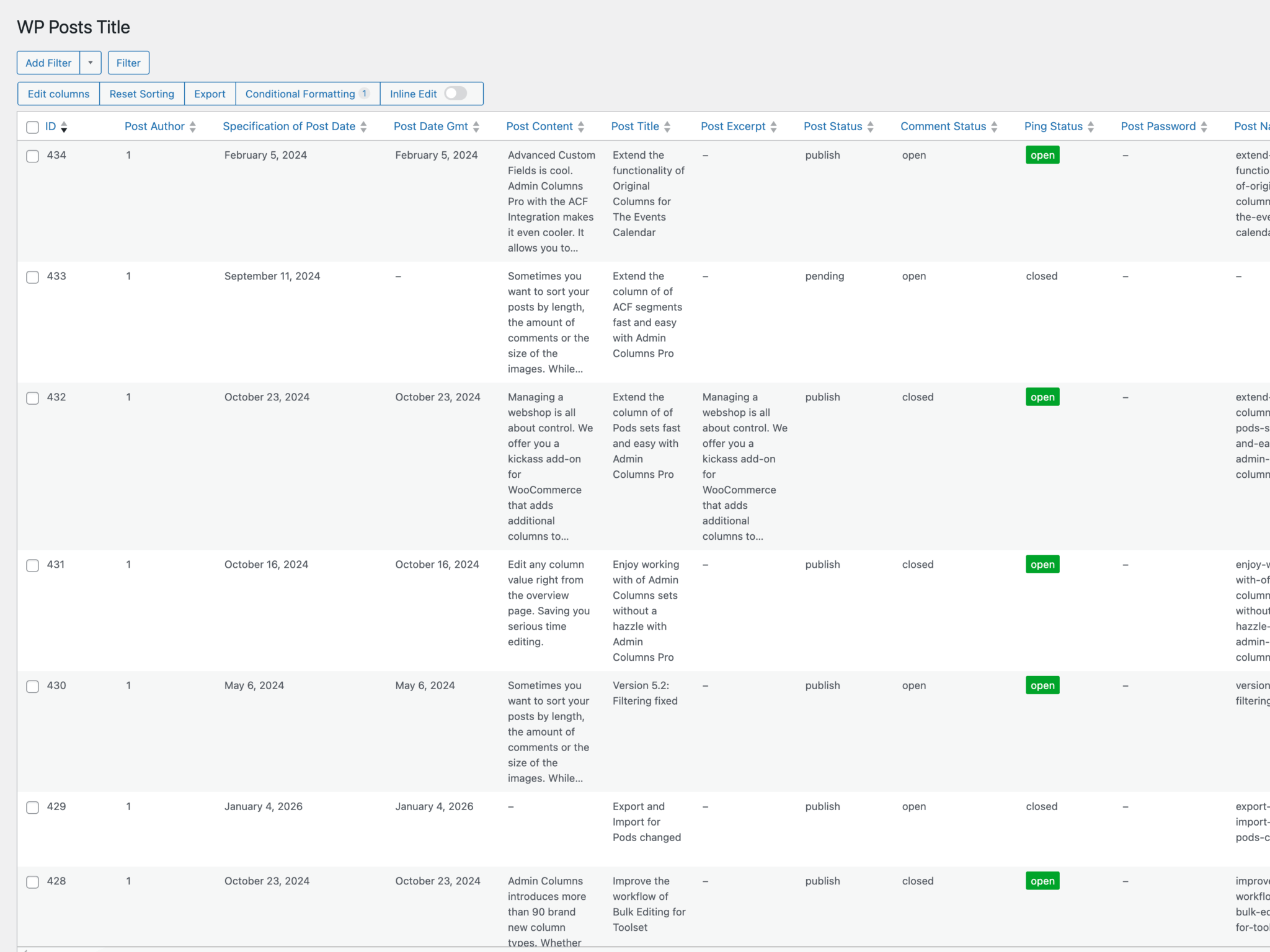 Turn A Database Table Into A WordPress List Table Turn A Database Table Into A WordPress List Table
